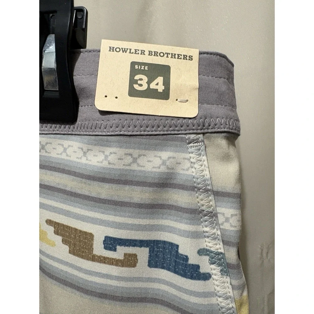 Faherty Bruja Board Shorts Temple Tracks Sand Size 34 NWT
